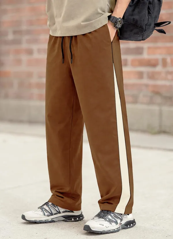 Brown_Relaxed_Fit_Side_Stripe_Track_Pants_For_Men