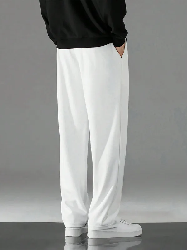 White_Relaxed_Fit_Trousers_For_Men
