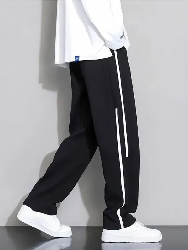 Black_Relaxed_Fit_Track_Pants_For_Men