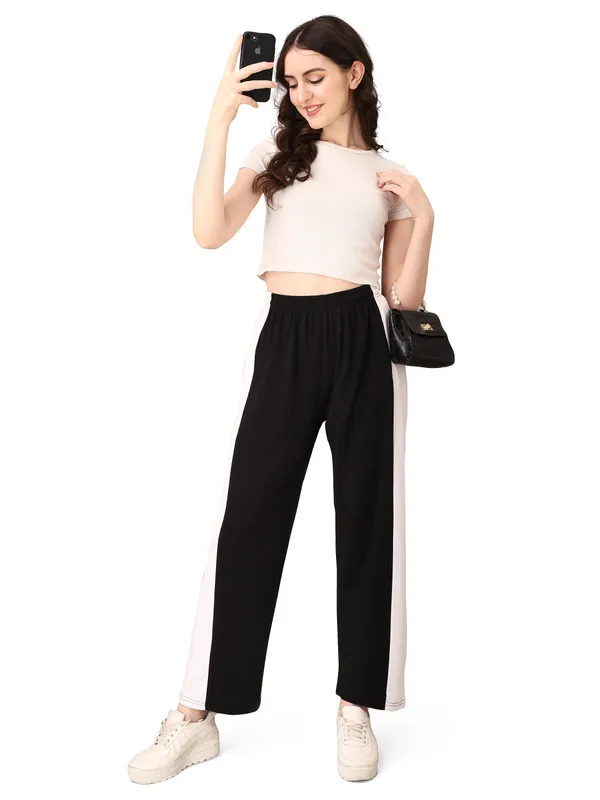 Black_Wide_Leg_Track_Pants_For_Women