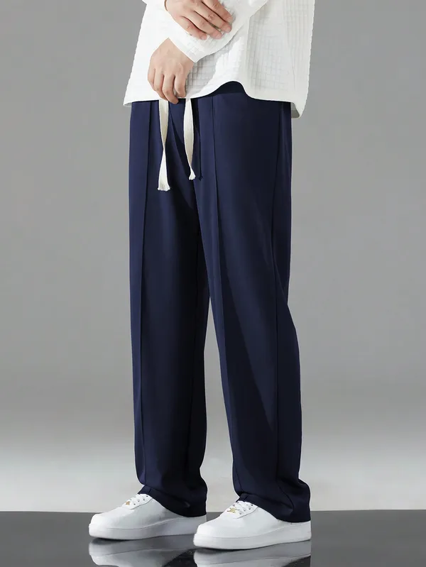 Navy_Relaxed_Fit_Drawstring_Pants_For_Men
