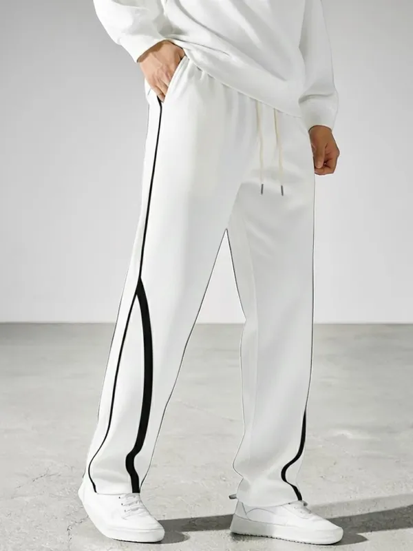 White_Casual_Fit_Track_Pants_For_Men