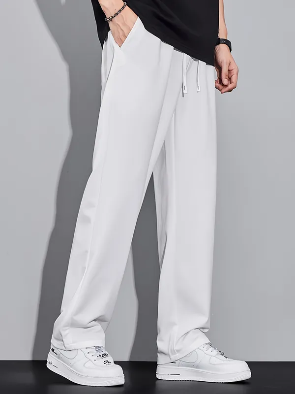 White_Straight_Fit_Trousers_For_Men