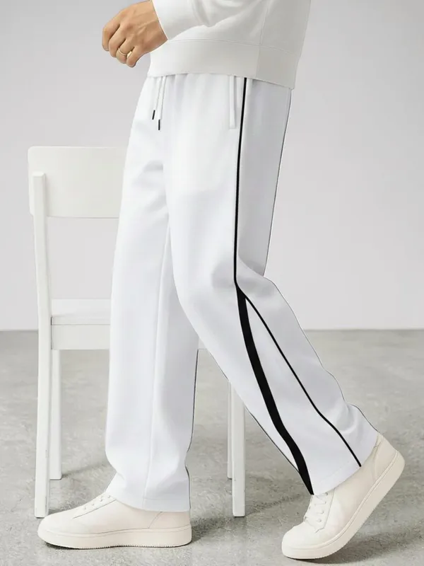 White_Casual_Fit_Track_Pants_For_Men