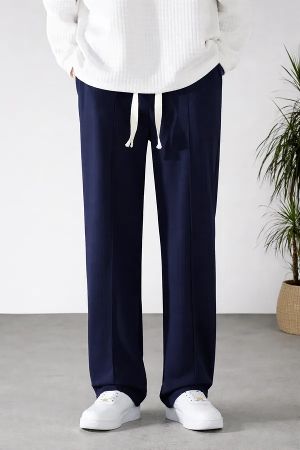 Navy_Relaxed_Fit_Drawstring_Trousers_For_Men