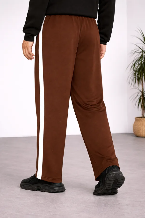 Brown_Side_Stripe_Track_Pants_For_Men