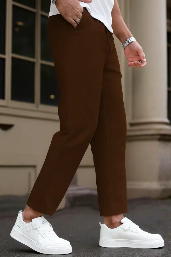 Brown_Ribbed_Relaxed_Fit_Pants_For_Men