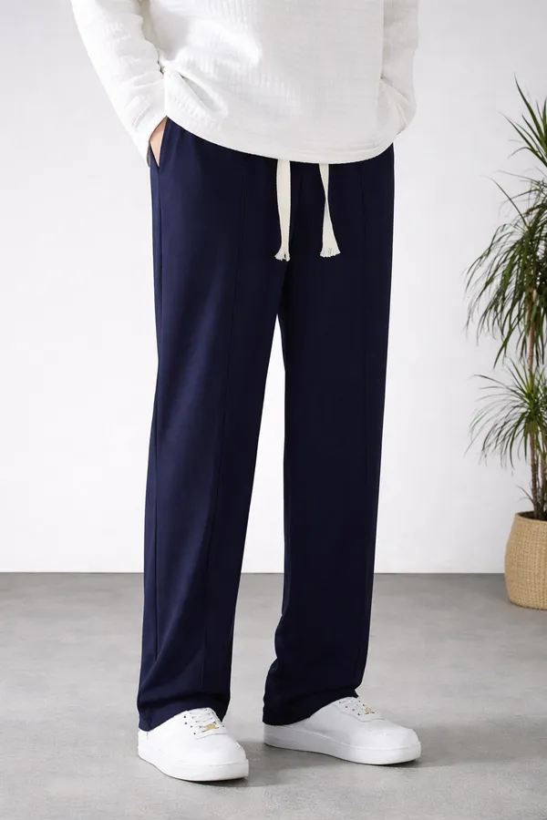 Navy_Relaxed_Fit_Drawstring_Trousers_For_Men