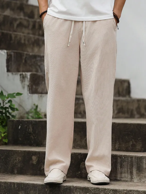 Beige_Textured_Relaxed_Fit_Trousers_For_Men