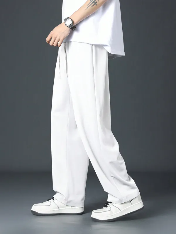 White_Relaxed_Fit_Trousers_For_Men