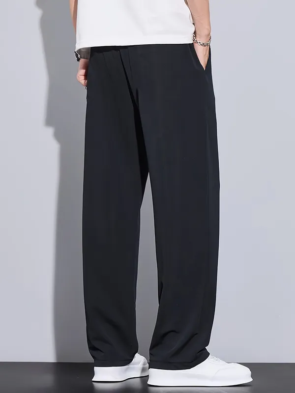 Black_Relaxed_Fit_Wide_Leg_Trousers_For_Men