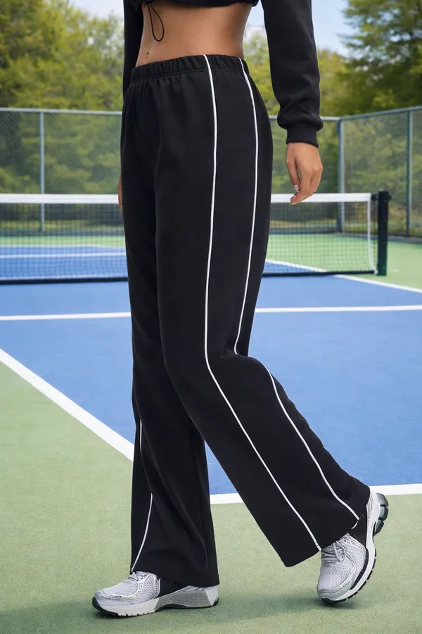Black_Wide_Leg_Track_Pants_For_Women
