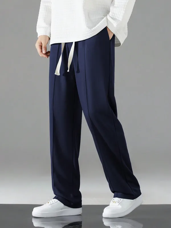 Navy_Relaxed_Fit_Drawstring_Pants_For_Men