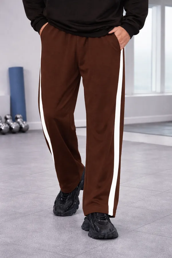 Brown_Side_Stripe_Track_Pants_For_Men