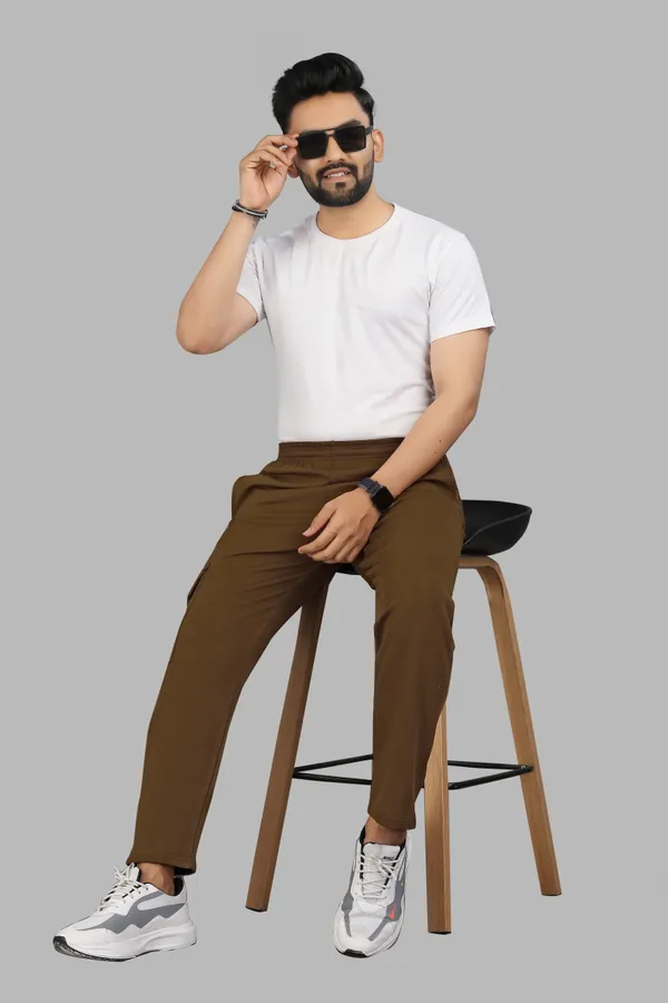Brown_Casual_Fit_Cargo_Pants_For_Men