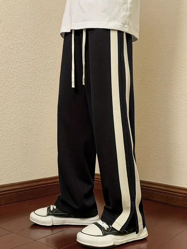Black_Wide_Leg_Track_Pants_For_Unisex