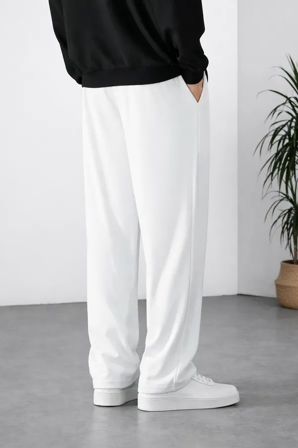 White_Relaxed_Fit_Trousers_For_Men