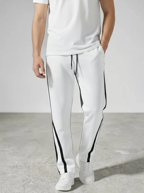 White_Casual_Fit_Track_Pants_For_Men
