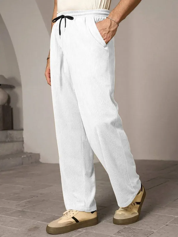 White_Ribbed_Relaxed_Fit_Trousers_For_Men