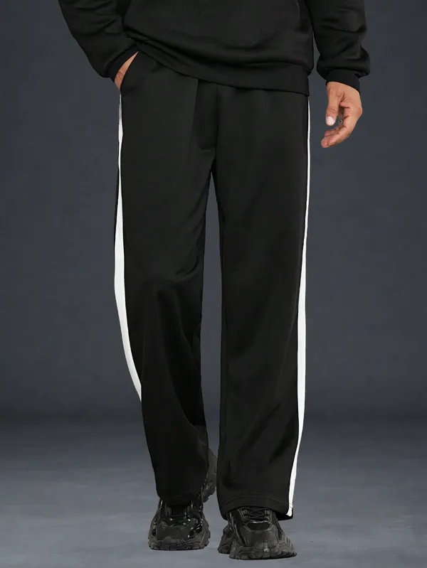 Black_Relaxed_Fit_Track_Pants_For_Men