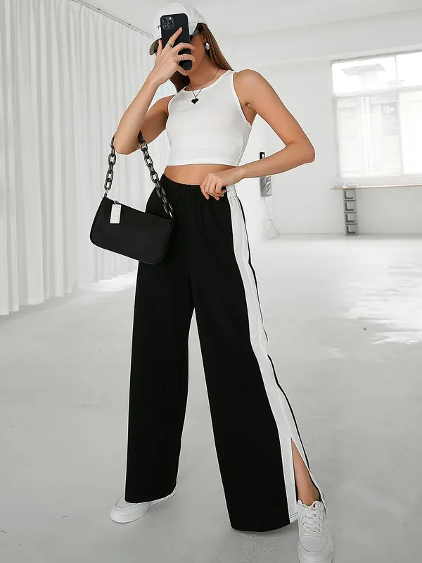 Black_Wide_Leg_Track_Pants_For_Women