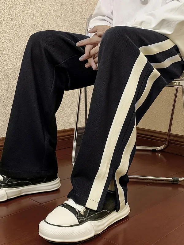 Black_Wide_Leg_Track_Pants_For_Unisex