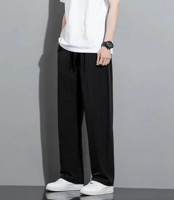 Black_Relaxed_Fit_Drawstring_Trousers_For_Men