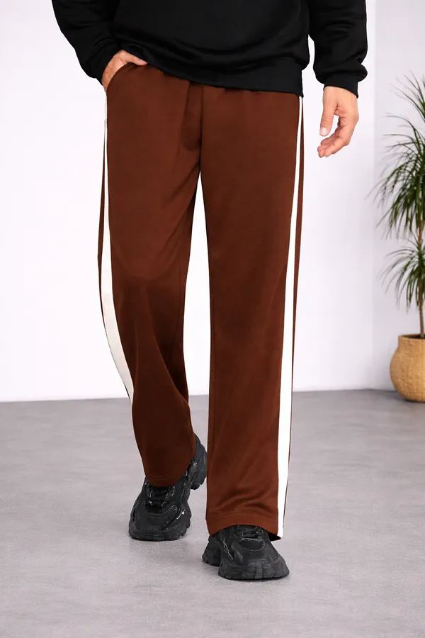 Brown_Side_Stripe_Track_Pants_For_Men