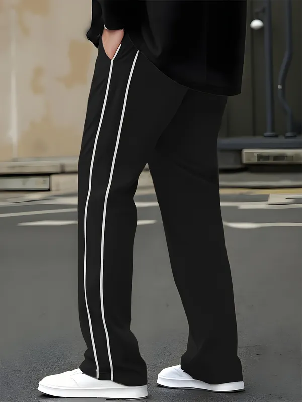 Black_Relaxed_Fit_Track_Pants_For_Men