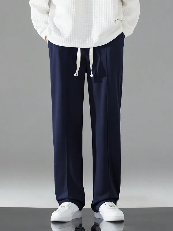 Navy_Relaxed_Fit_Drawstring_Pants_For_Men