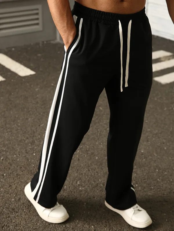 Black_Relaxed_Fit_Track_Pants_For_Men