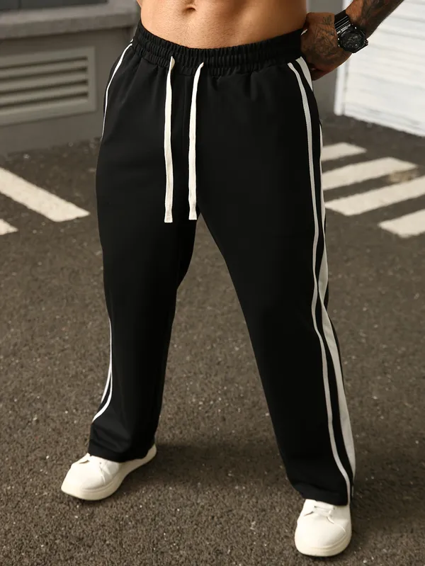Black_Relaxed_Fit_Track_Pants_For_Men