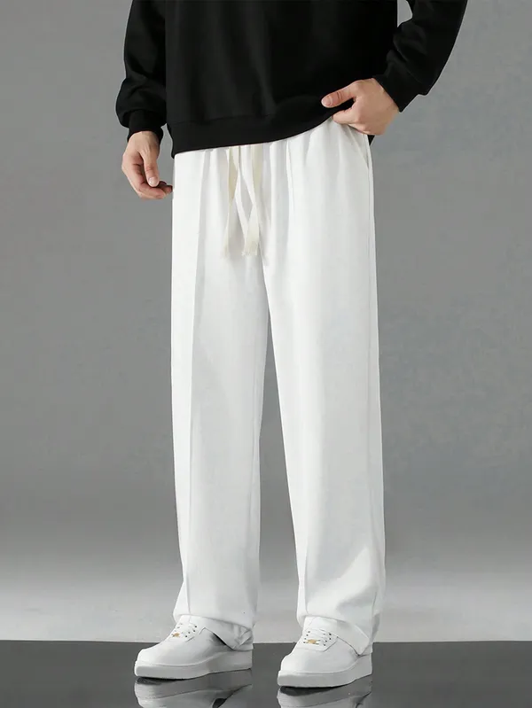 White_Relaxed_Fit_Trousers_For_Men