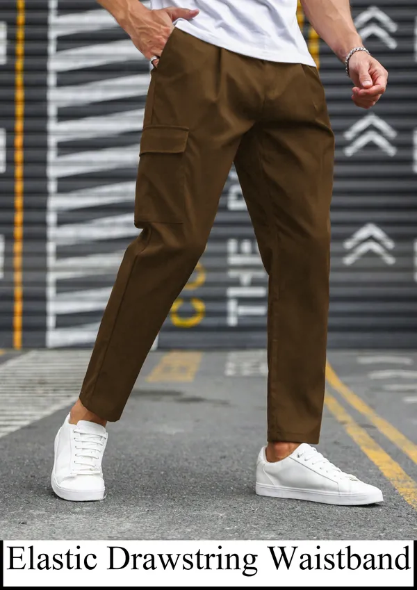 Brown_Casual_Fit_Cargo_Pants_For_Men