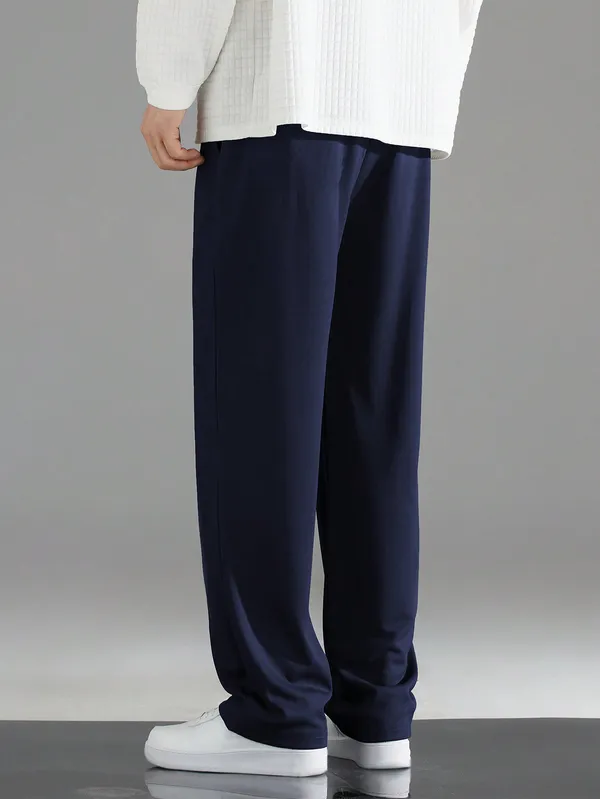 Navy_Relaxed_Fit_Drawstring_Trousers_For_Men