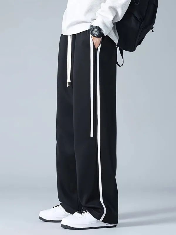 Black_Relaxed_Fit_Track_Pants_For_Men