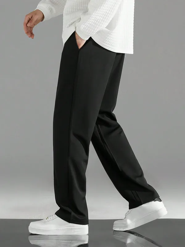 Black_Relaxed_Fit_Drawstring_Trousers_For_Men