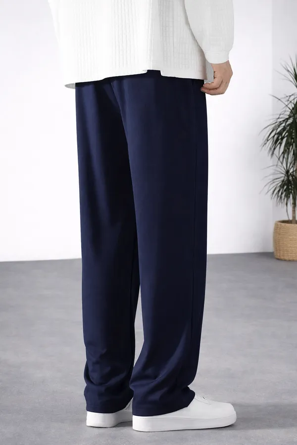 Navy_Relaxed_Fit_Drawstring_Trousers_For_Men