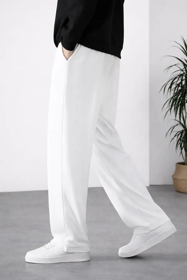 White_Relaxed_Fit_Trousers_For_Men