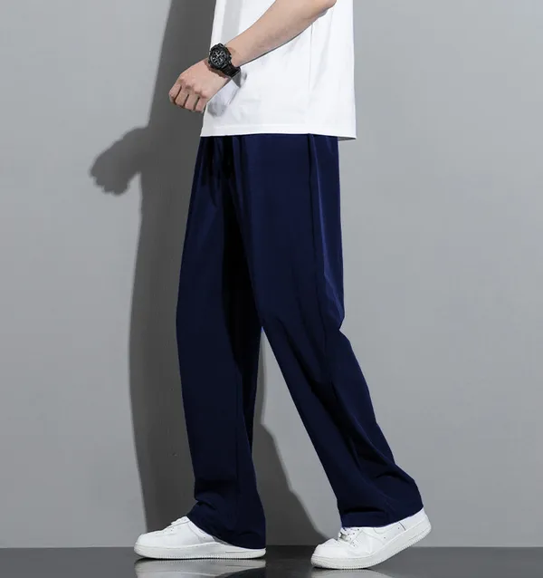 Navy_Relaxed_Fit_Casual_Pants_For_Men