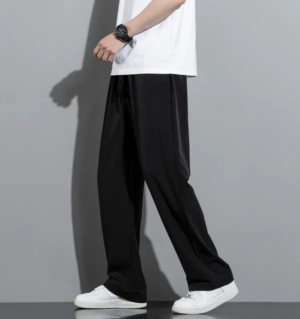 Black_Relaxed_Fit_Drawstring_Trousers_For_Men