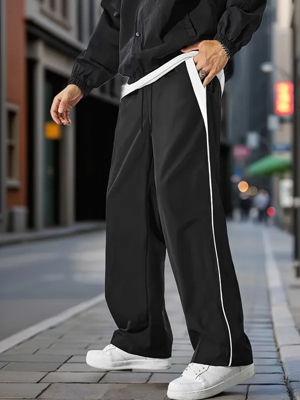 Black_Relaxed_Fit_Track_Pants_For_Men