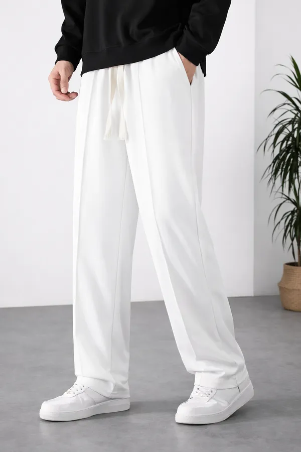White_Relaxed_Fit_Trousers_For_Men