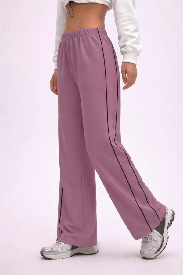 Mauve_Wide_Leg_Track_Pants_For_Women