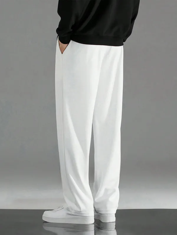 White_Relaxed_Fit_Trousers_For_Men