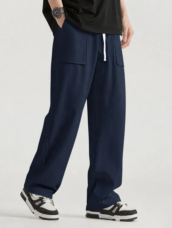 Navy_Textured_Relaxed_Fit_Cargo_Pants_For_Men