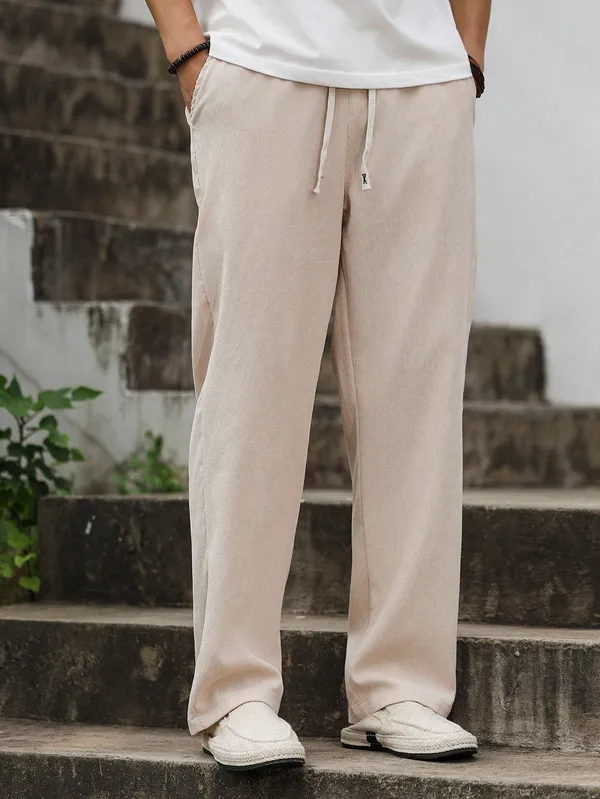 Beige_Textured_Relaxed_Fit_Trousers_For_Men