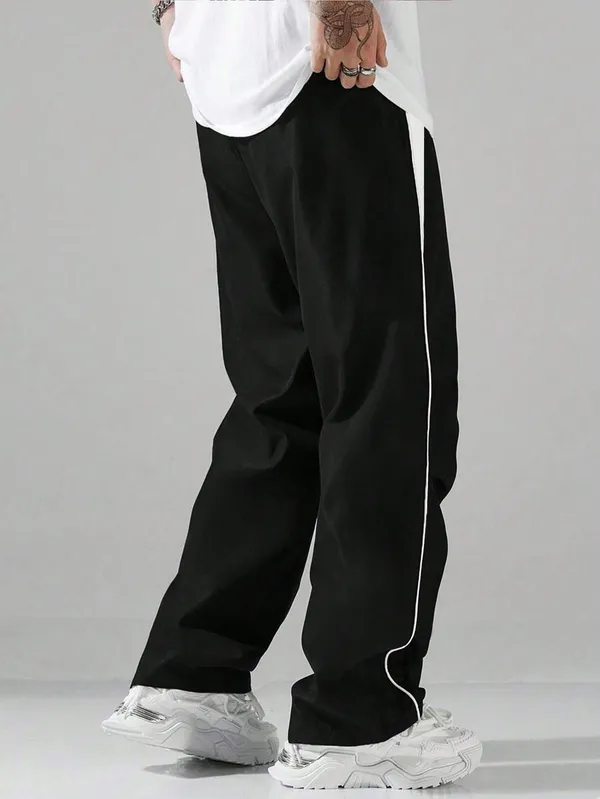Black_Relaxed_Fit_Track_Pants_For_Men