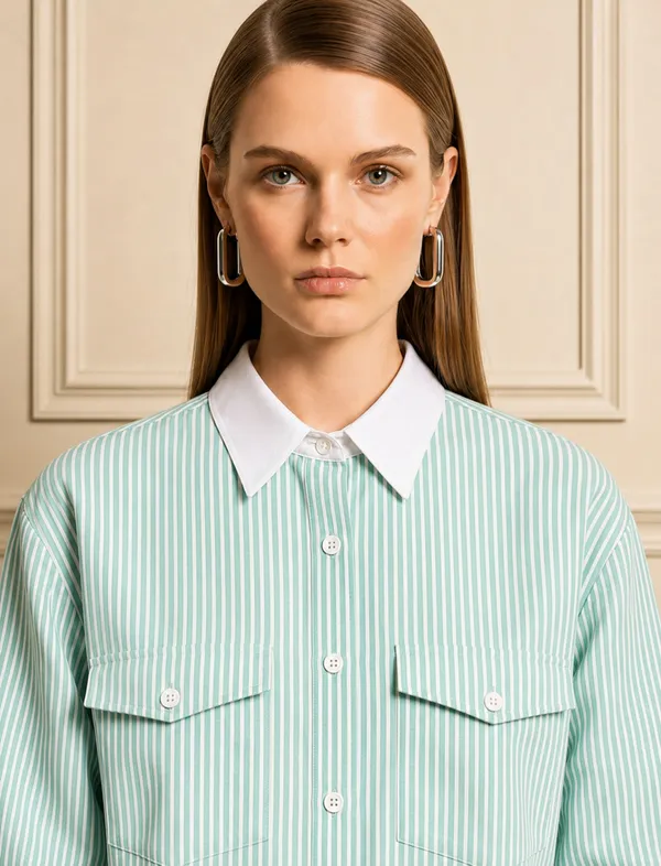 Mint_Green_Striped_Shirt_for_Women