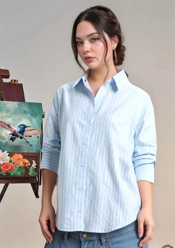 Light_Blue_Striped_Relaxed_Fit_Shirt_for_Women